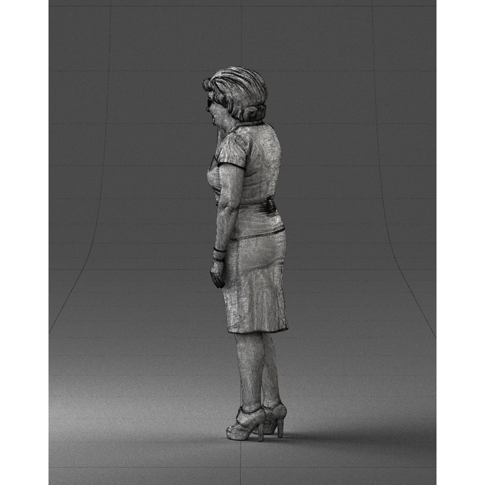 Elderly Business Woman 3D Model – Realistic Character, FBX, OBJ - View 16