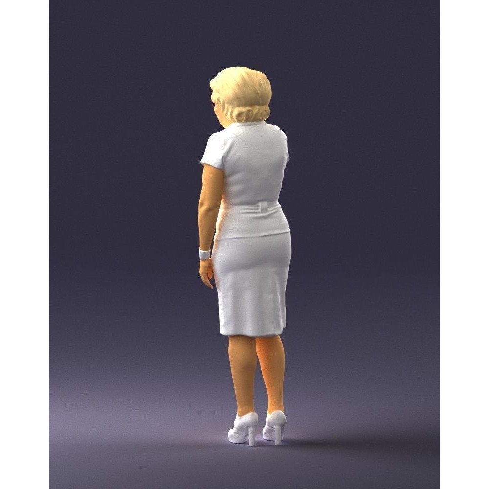 Elderly Business Woman 3D Model – Realistic Character, FBX, OBJ - View 17