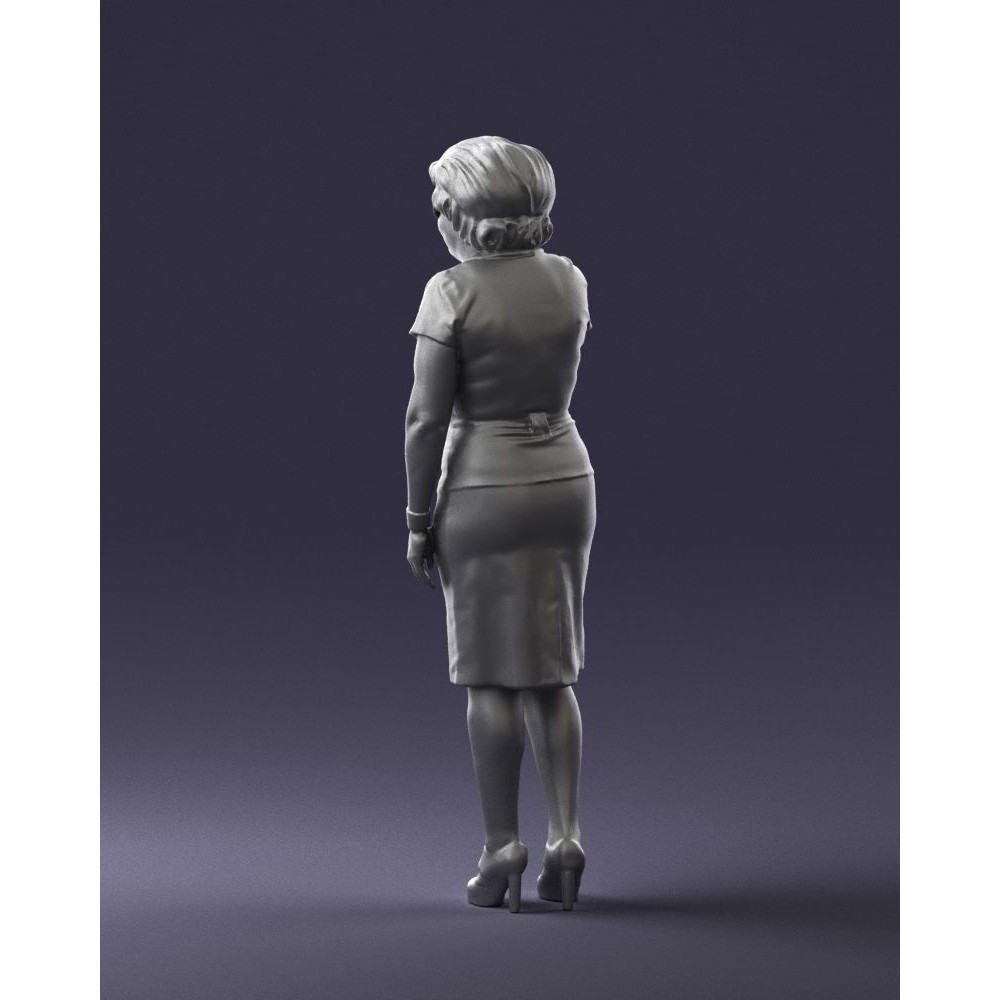 Elderly Business Woman 3D Model – Realistic Character, FBX, OBJ - View 18