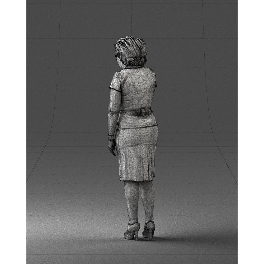 Elderly Business Woman 3D Model – Realistic Character, FBX, OBJ - View 19