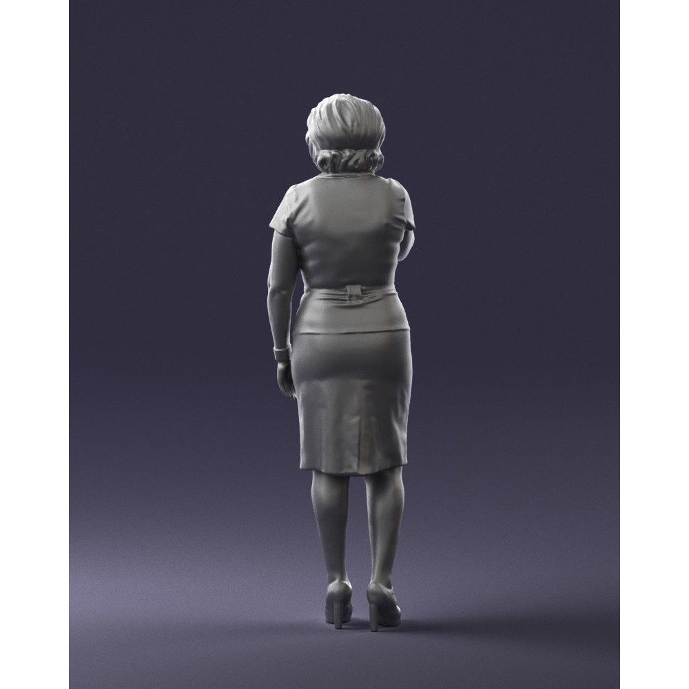 Elderly Business Woman 3D Model – Realistic Character, FBX, OBJ - View 21