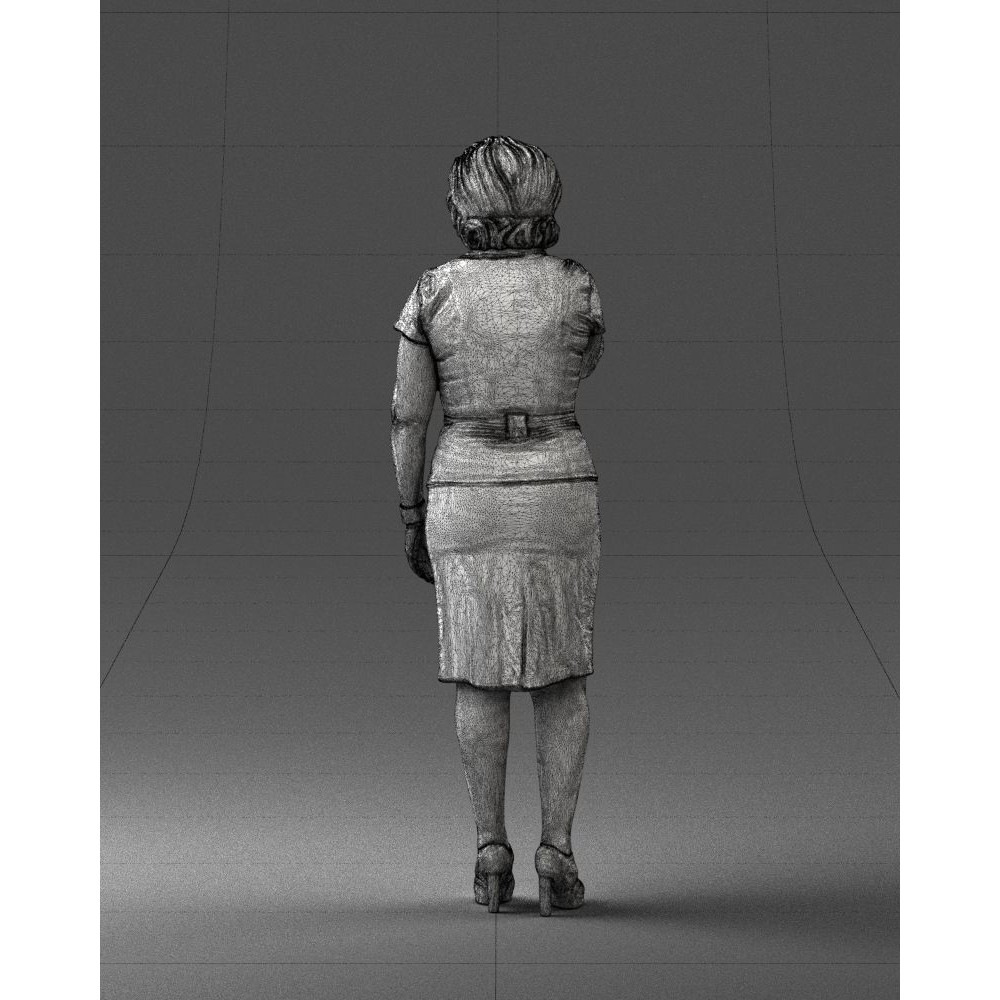 Elderly Business Woman 3D Model – Realistic Character, FBX, OBJ - View 22