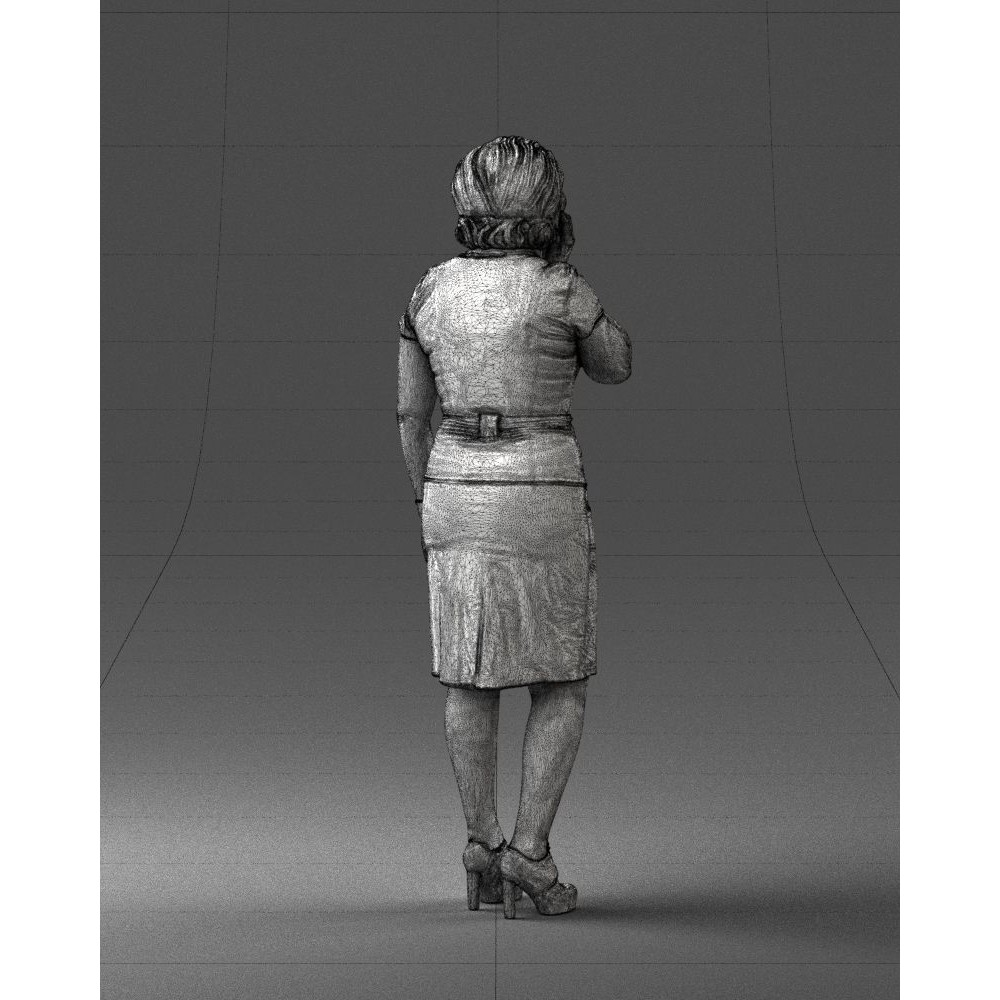 Elderly Business Woman 3D Model – Realistic Character, FBX, OBJ - View 25