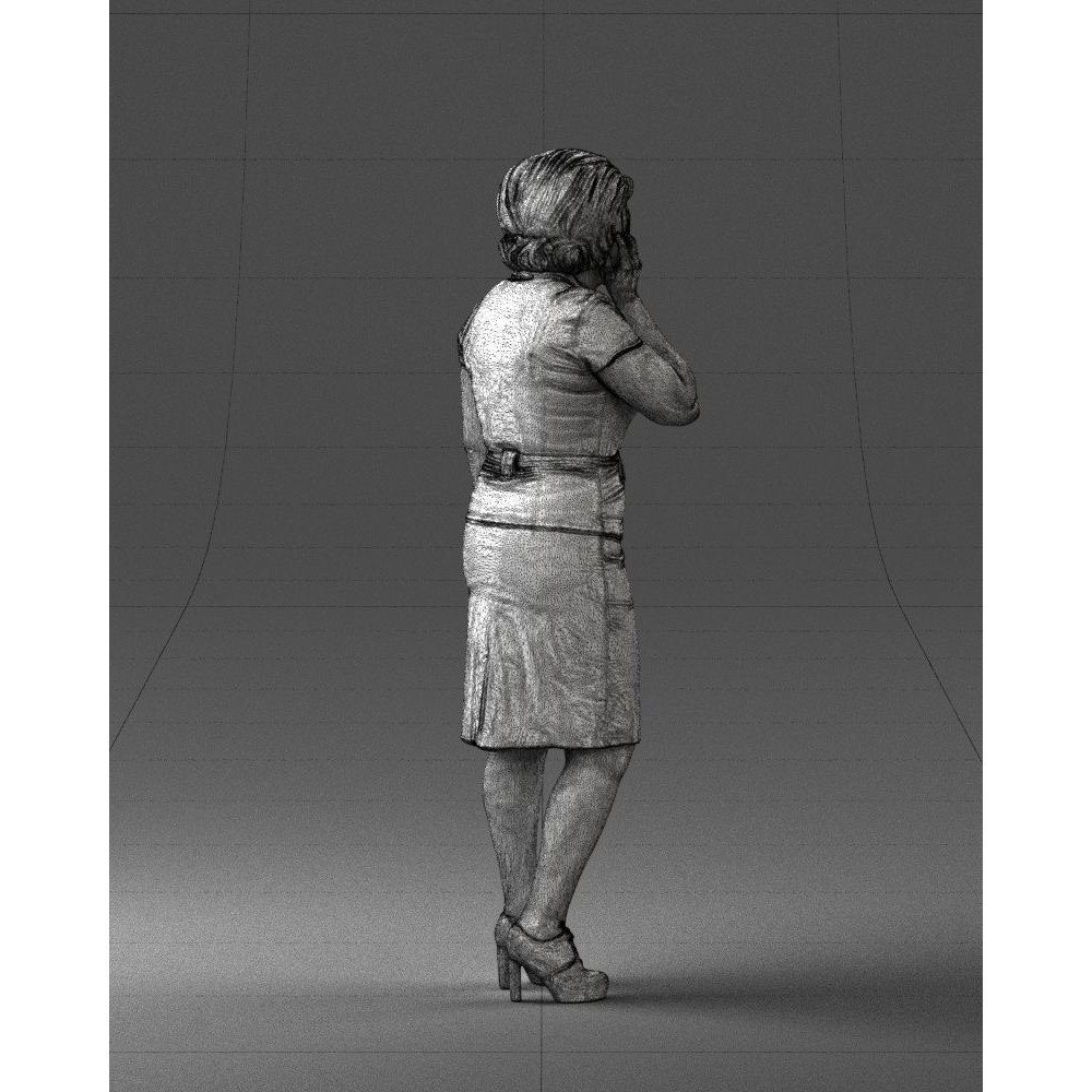 Elderly Business Woman 3D Model – Realistic Character, FBX, OBJ - View 28