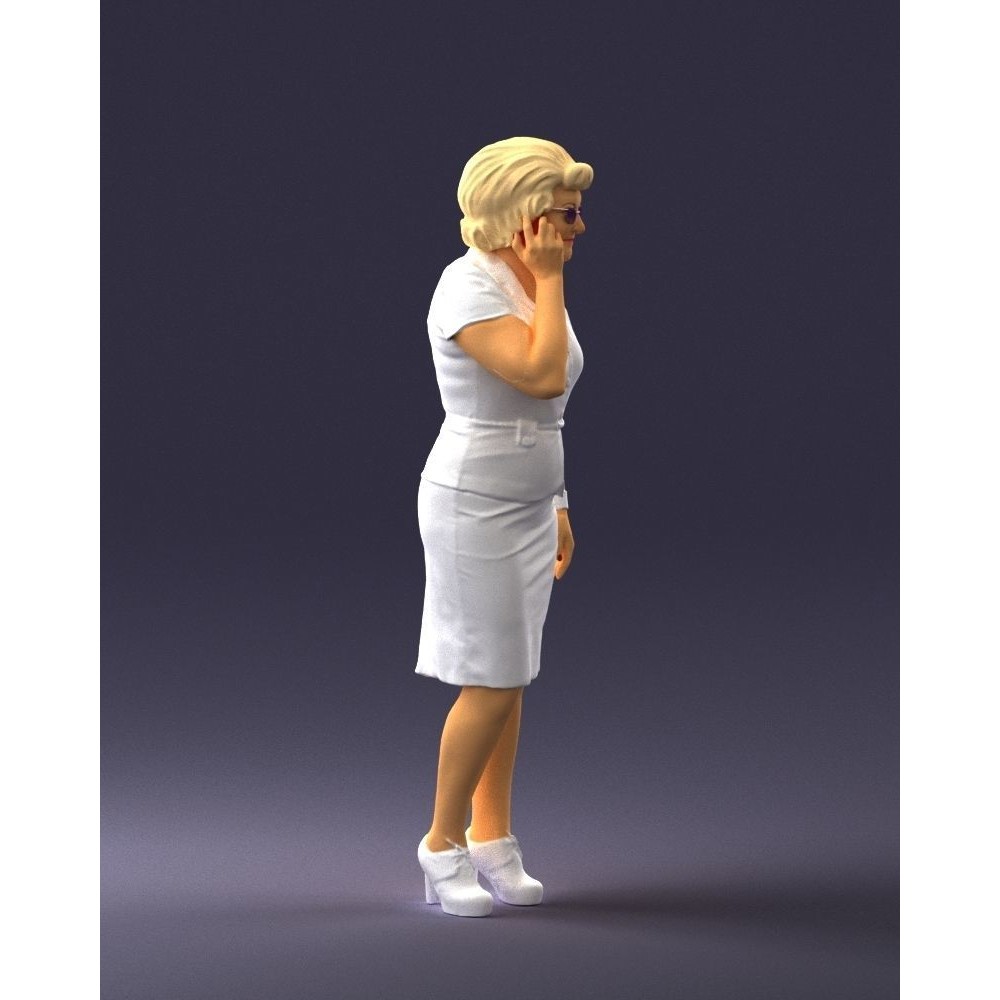 Elderly Business Woman 3D Model – Realistic Character, FBX, OBJ - View 32
