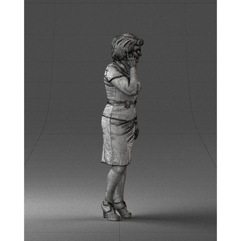 Elderly Business Woman 3D Model – Realistic Character, FBX, OBJ - View 34