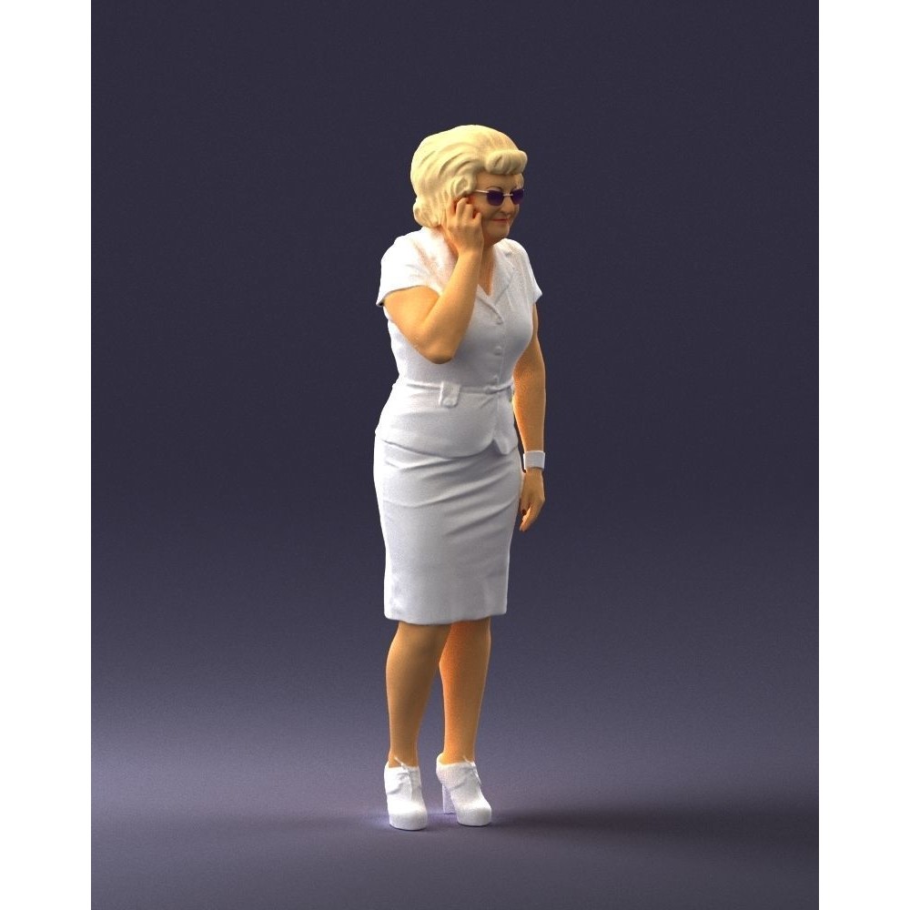 Elderly Business Woman 3D Model – Realistic Character, FBX, OBJ - View 35