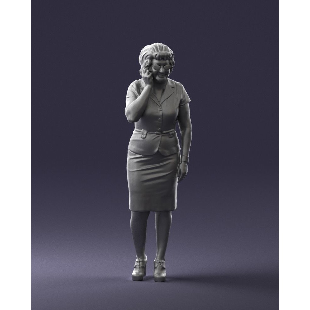 Elderly Business Woman 3D Model – Realistic Character, FBX, OBJ - View 39