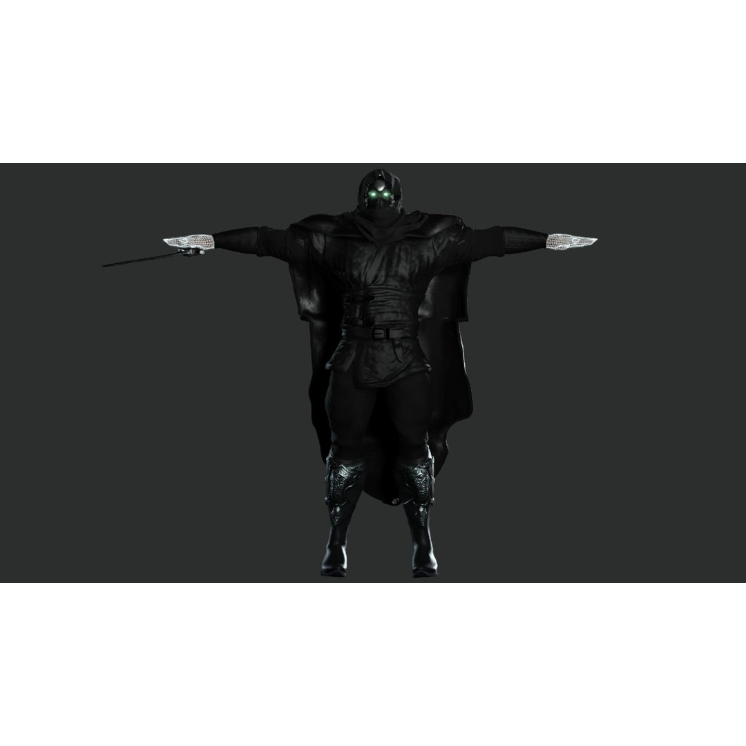Cyborg Warrior 3D Model – Low Poly Game Ready Character, FBX