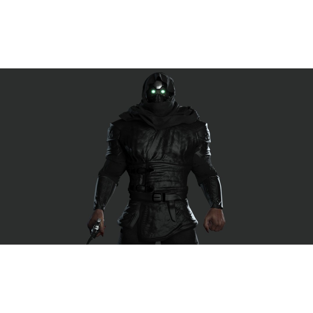 Cyborg Warrior 3D Model – Low Poly Game Ready Character, FBX - View 10
