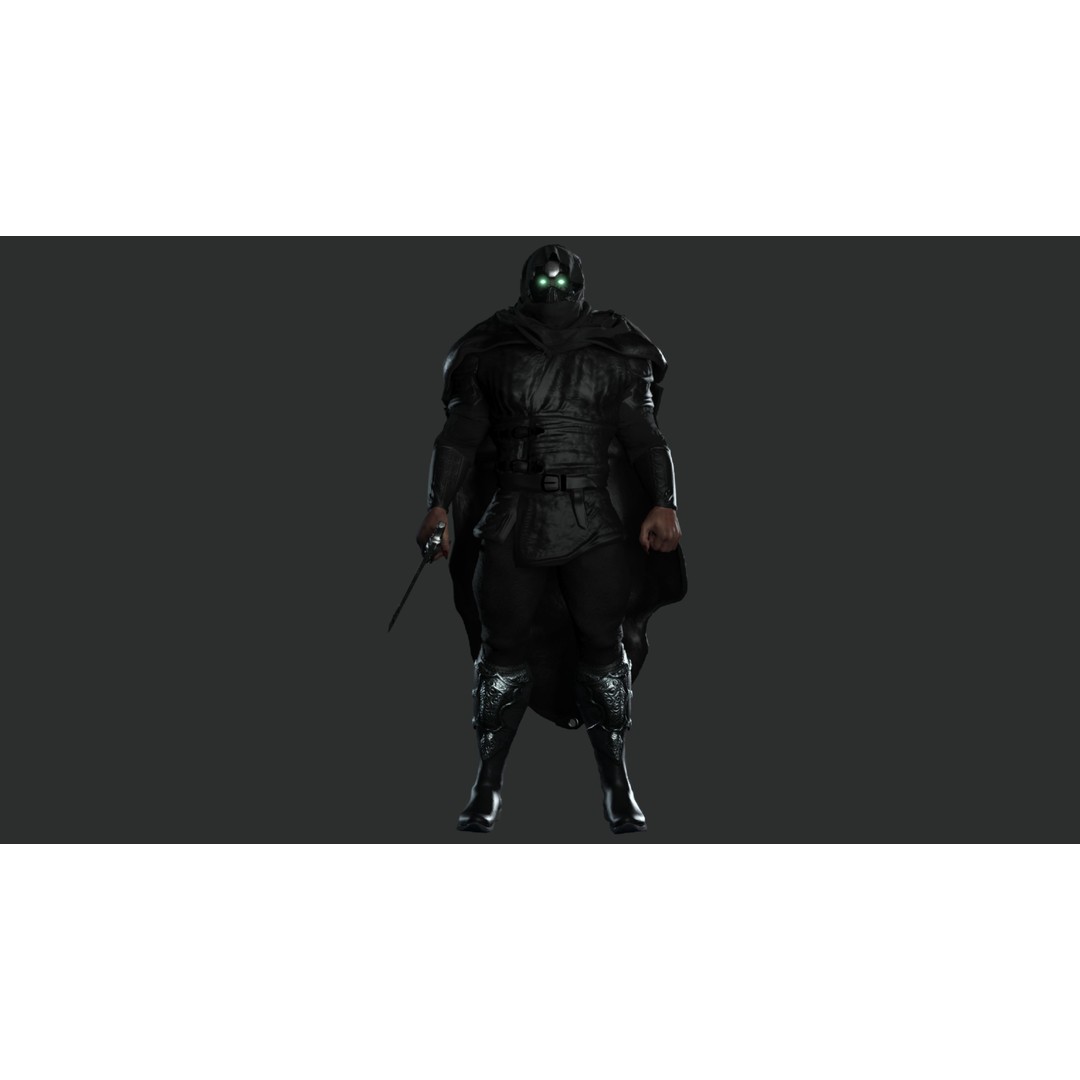 Cyborg Warrior 3D Model – Low Poly Game Ready Character, FBX - View 11
