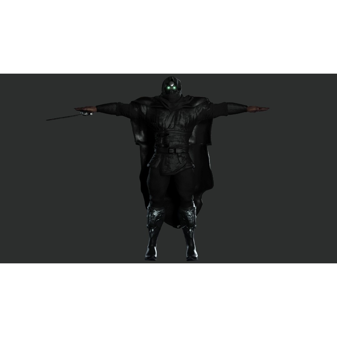 Cyborg Warrior 3D Model – Low Poly Game Ready Character, FBX - View 15