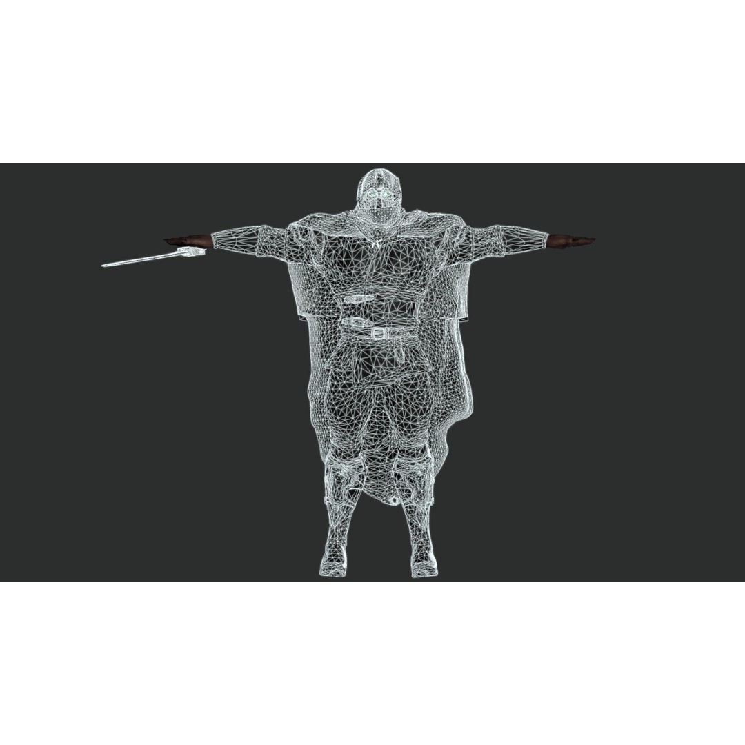 Cyborg Warrior 3D Model – Low Poly Game Ready Character, FBX - View 16