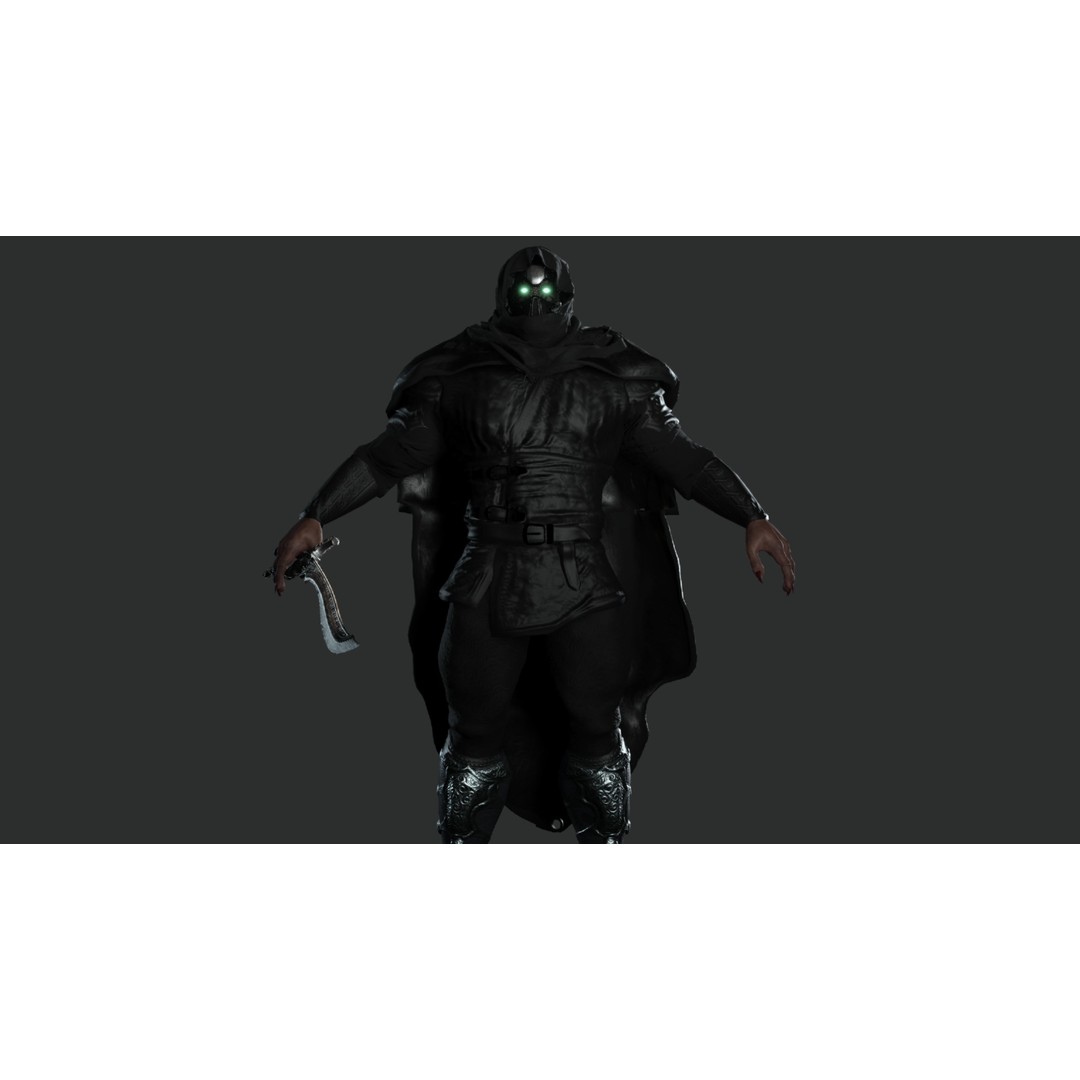 Cyborg Warrior 3D Model – Low Poly Game Ready Character, FBX - View 4