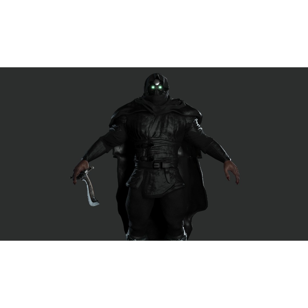 Cyborg Warrior 3D Model – Low Poly Game Ready Character, FBX - View 5