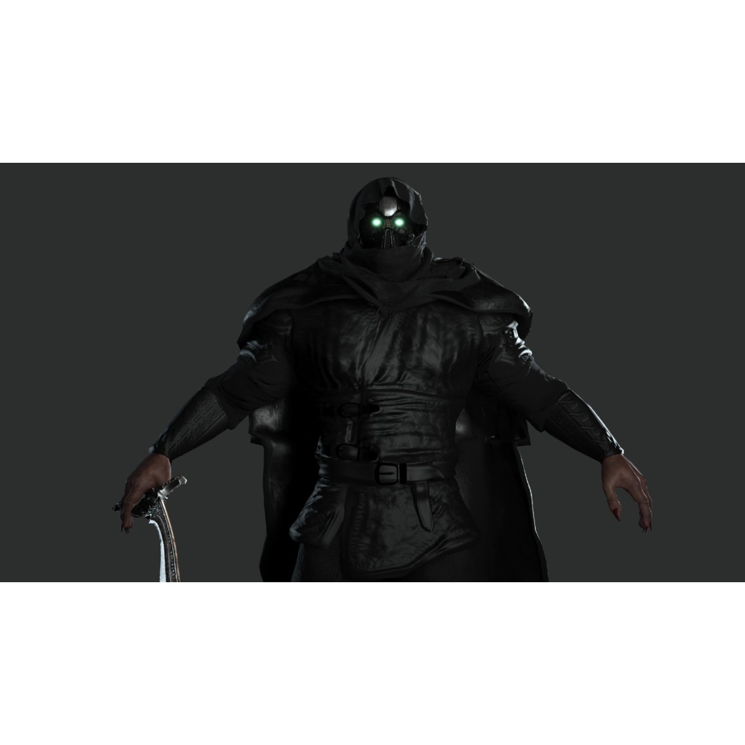 Cyborg Warrior 3D Model – Low Poly Game Ready Character, FBX - View 7