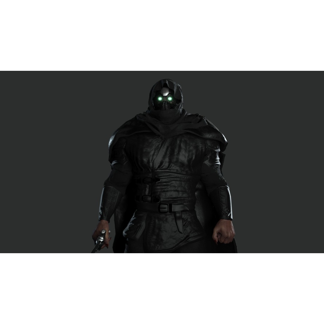 Cyborg Warrior 3D Model – Low Poly Game Ready Character, FBX - View 9