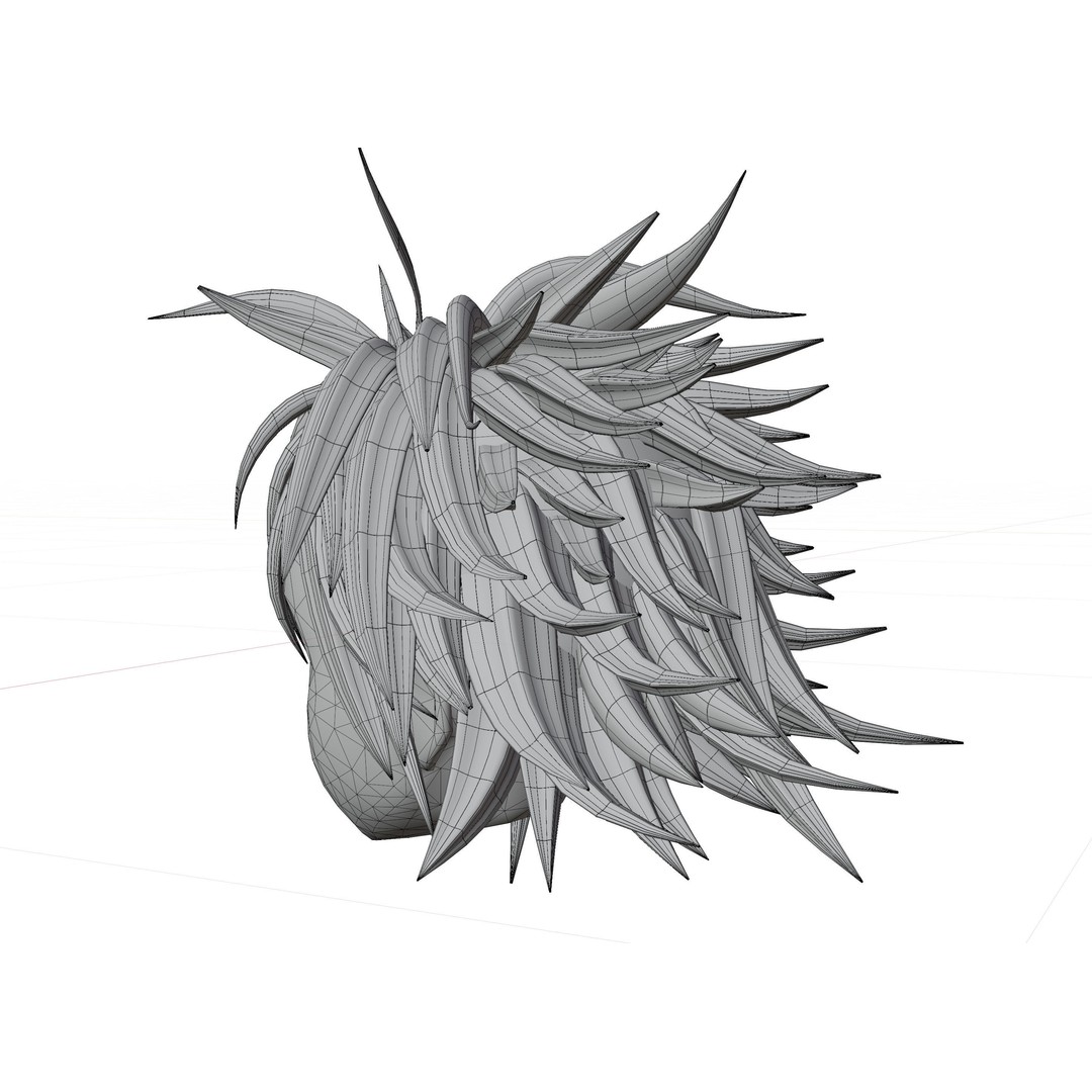Anime Hair 3D Model – Low Poly Character Asset, Blender & FBX - View 28