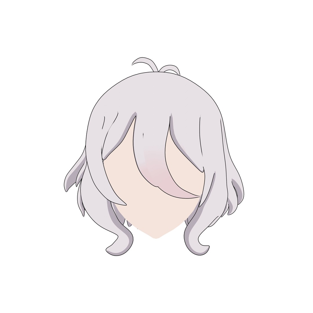 Anime Hair 3D Model – Low Poly Character Asset, Blender & FBX - View 33