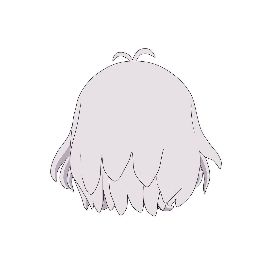Anime Hair 3D Model – Low Poly Character Asset, Blender & FBX - View 39