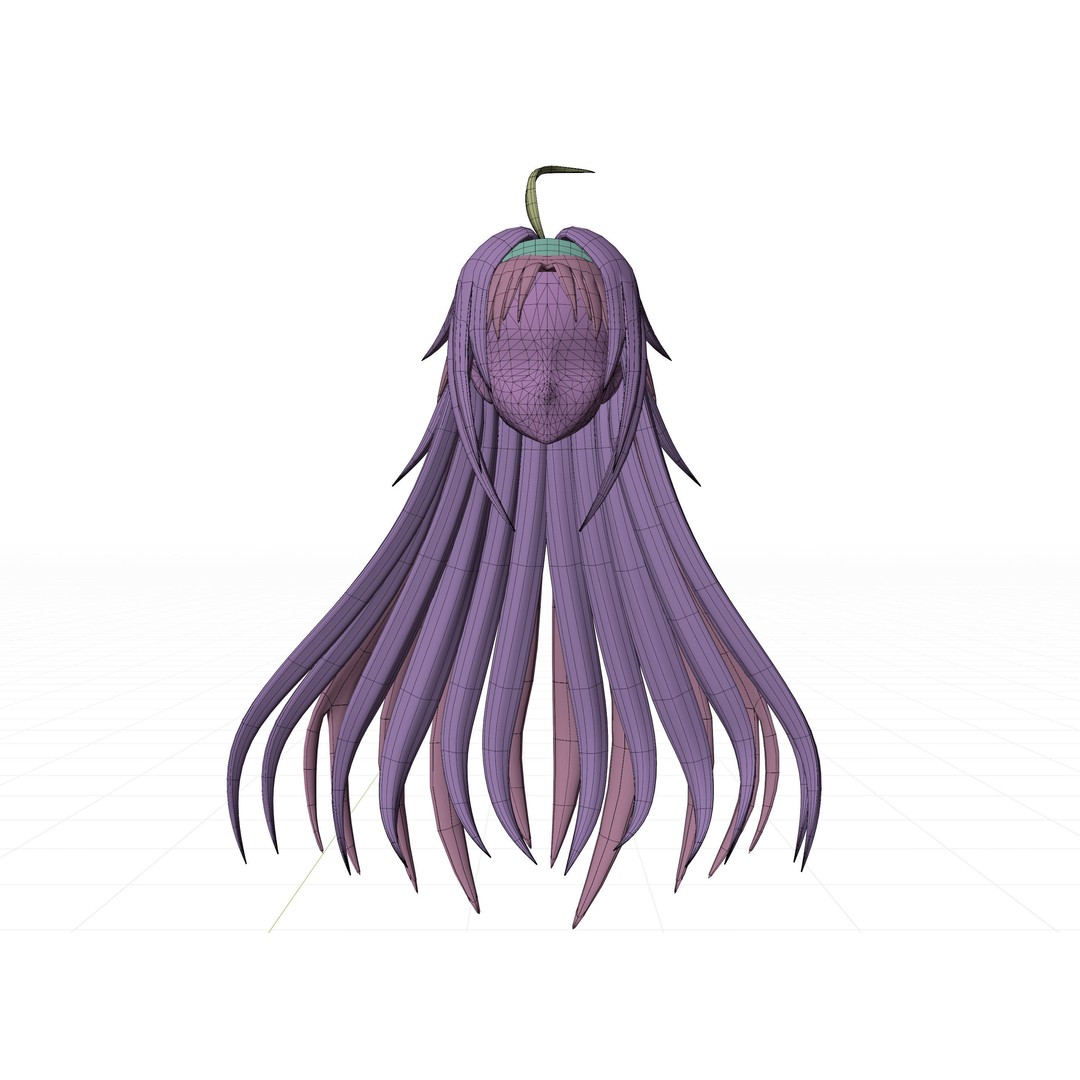 Anime Hair 3D Model – Low Poly Character Asset, Blender & FBX - View 56