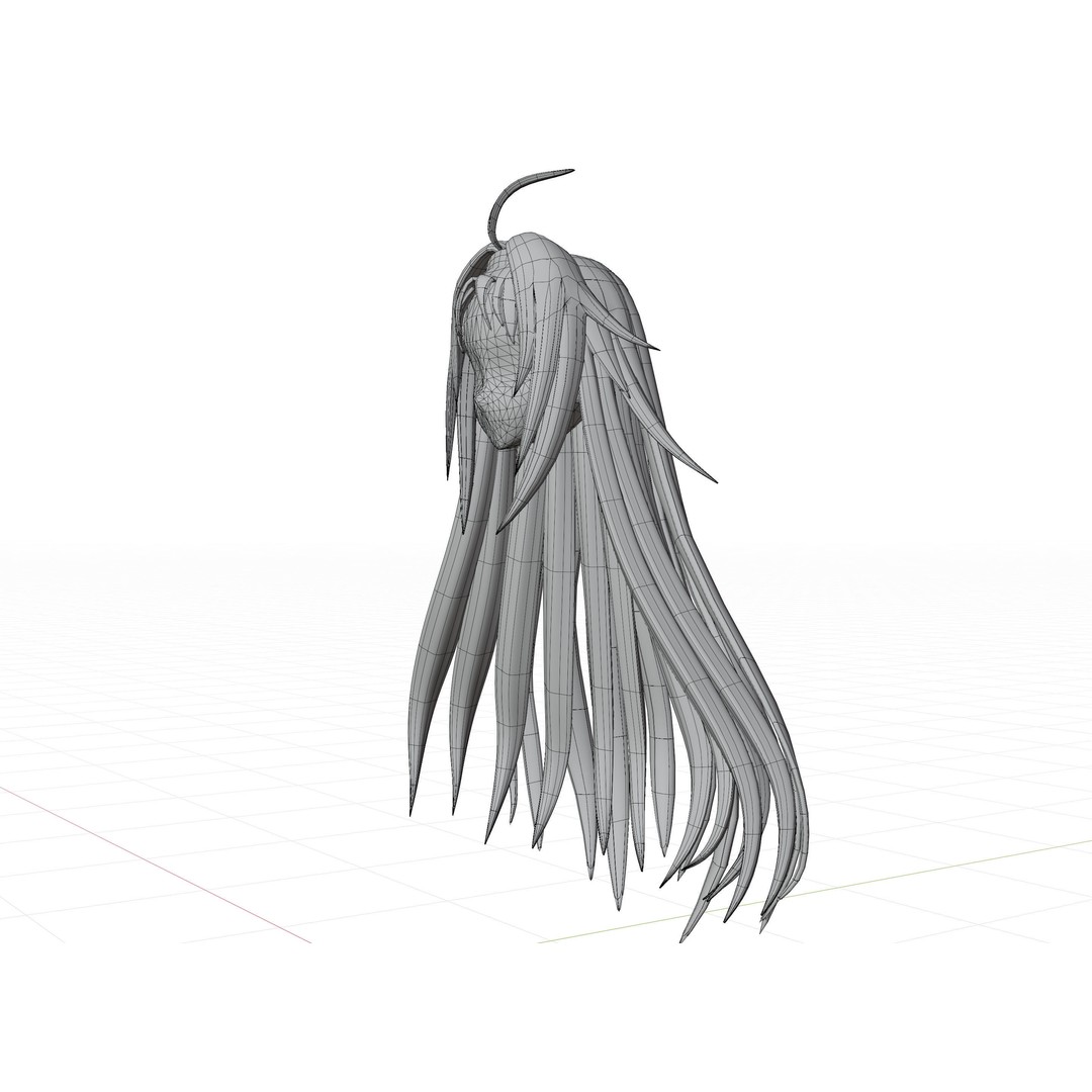 Anime Hair 3D Model – Low Poly Character Asset, Blender & FBX - View 58
