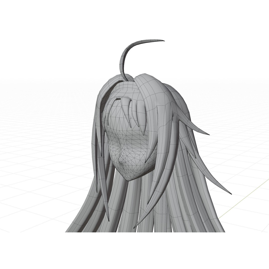 Anime Hair 3D Model – Low Poly Character Asset, Blender & FBX - View 68