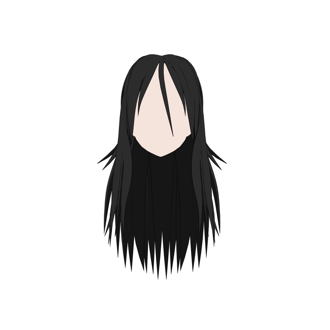 Anime Hair 3D Model – Low Poly Character Asset, Blender & FBX - View 79
