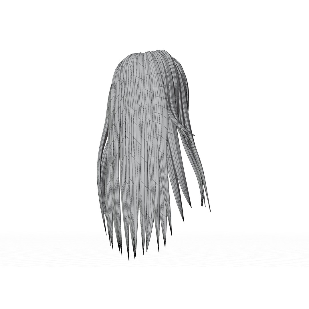 Anime Hair 3D Model – Low Poly Character Asset, Blender & FBX - View 88