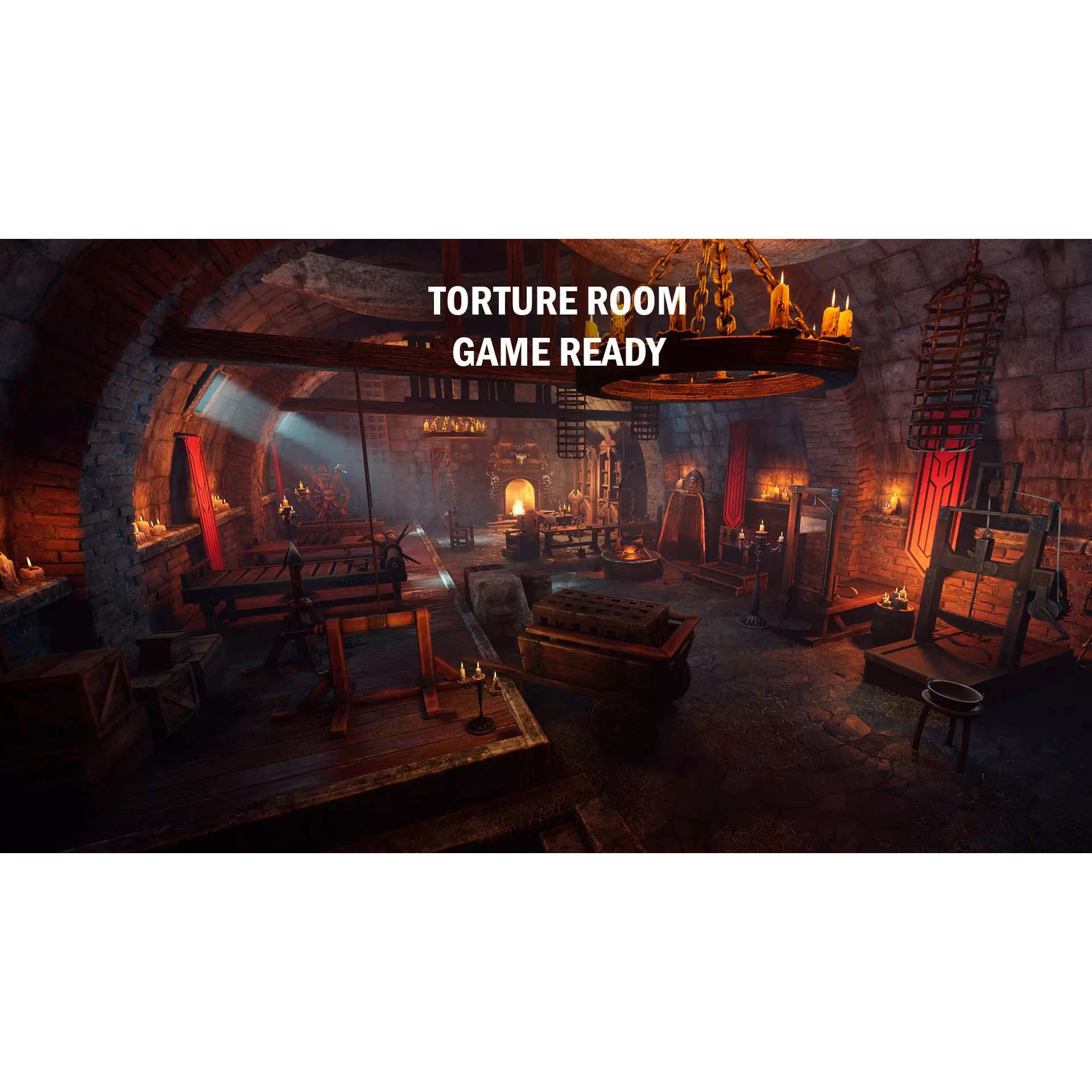 Torture Room - Low-Poly Game-Ready 3D Model - View 2
