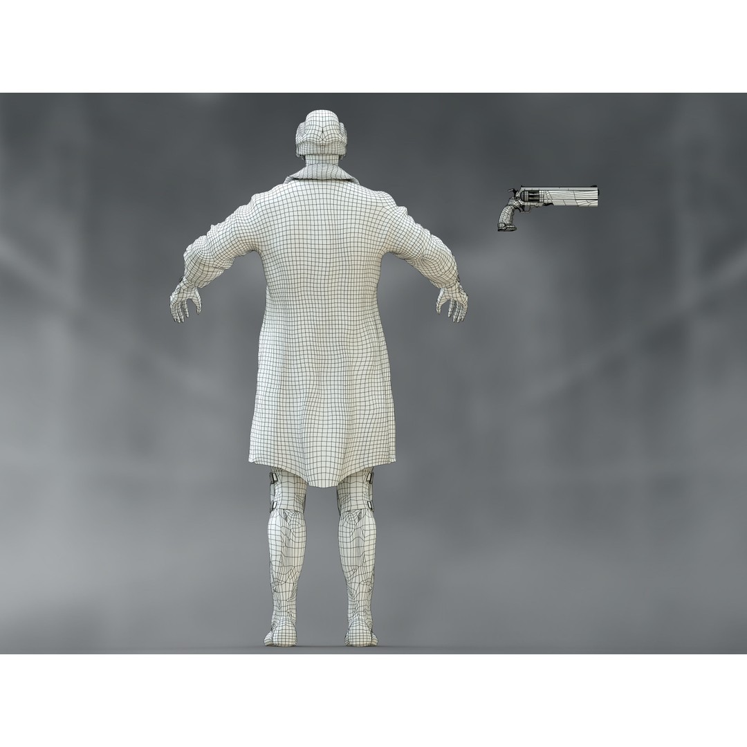 Sci-Fi Military Police 3D Model – Low Poly Rigged Character, FBX, OBJ - View 13