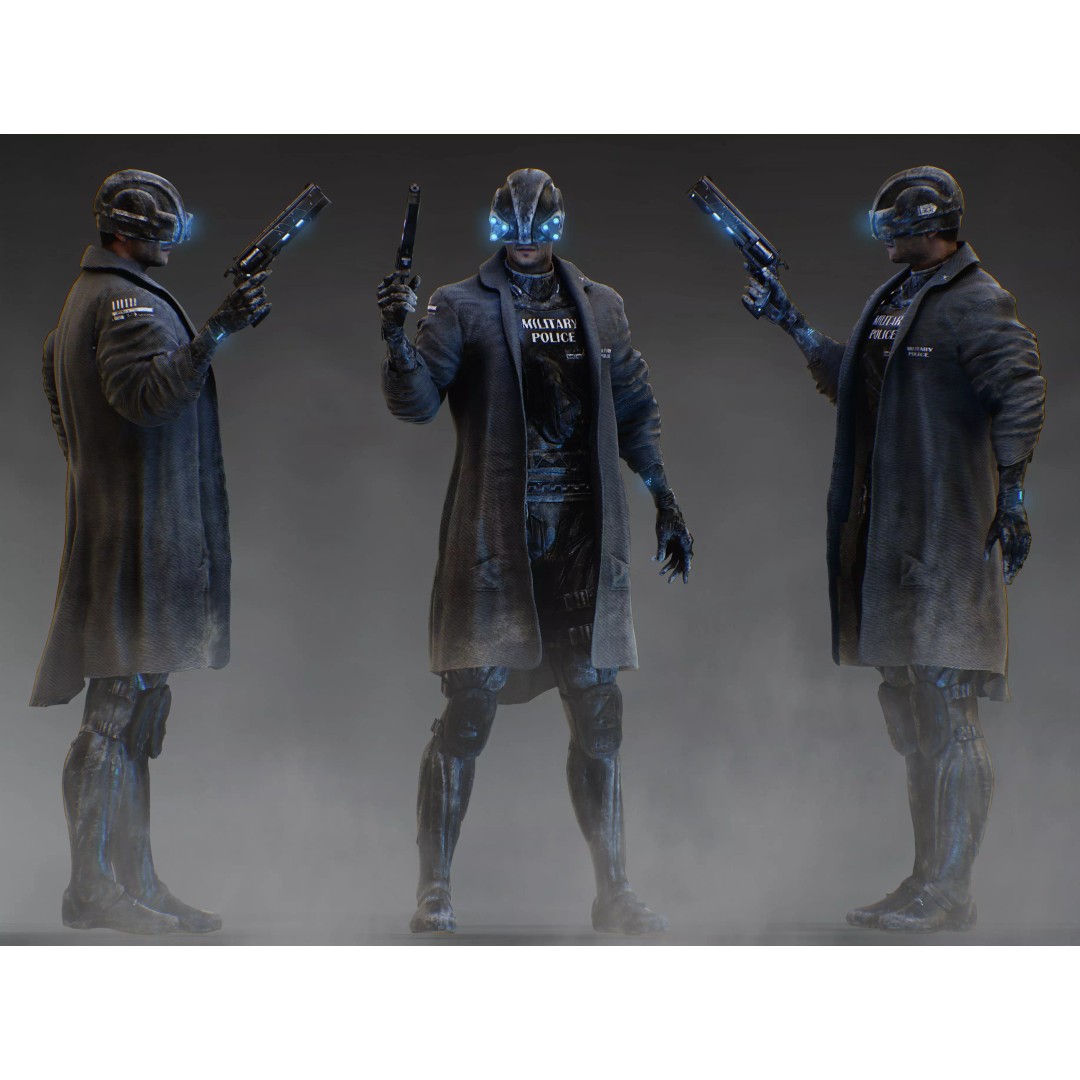 Sci-Fi Military Police 3D Model – Low Poly Rigged Character, FBX, OBJ - View 2
