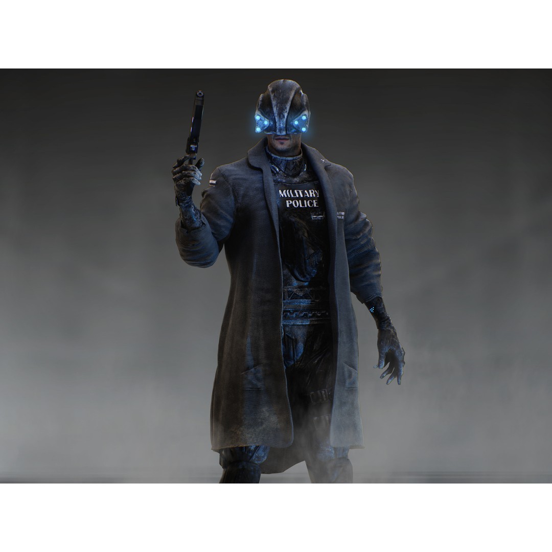 Sci-Fi Military Police 3D Model – Low Poly Rigged Character, FBX, OBJ - View 4