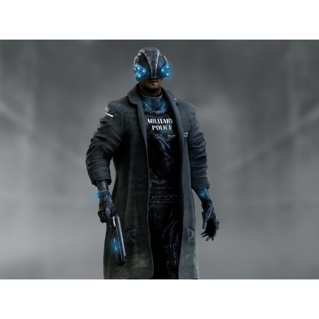 Sci-Fi Military Police 3D Model – Low Poly Rigged Character, FBX, OBJ - View 6