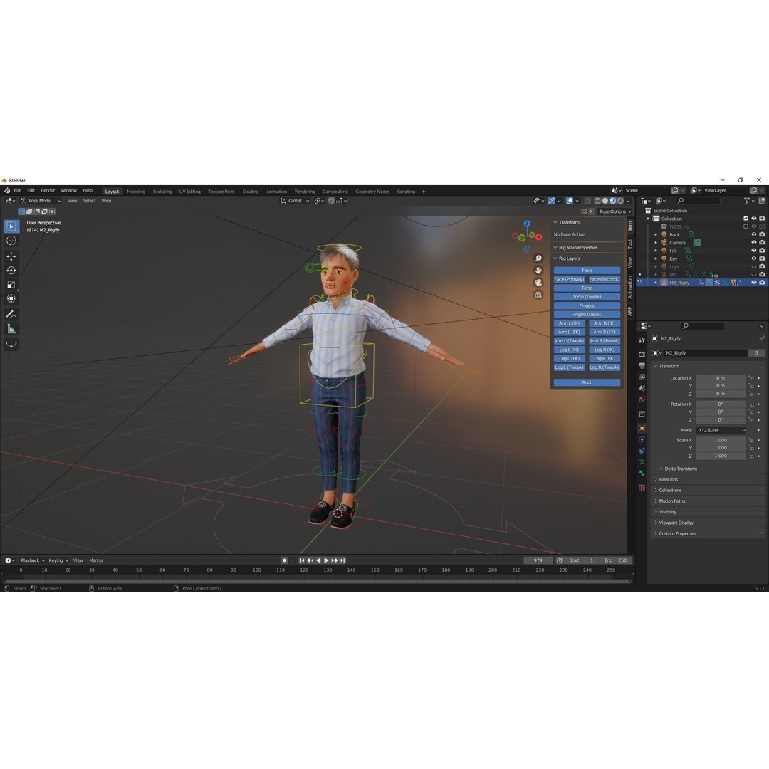 Classic Toon Guy 3D Model – Cartoon Male, Rigged Low-Poly Asset, FBX - View 19