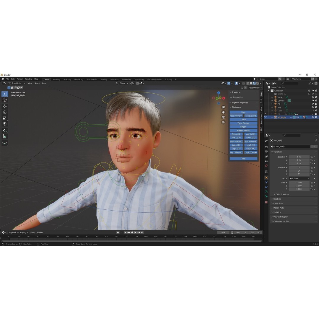 Classic Toon Guy 3D Model – Cartoon Male, Rigged Low-Poly Asset, FBX - View 20