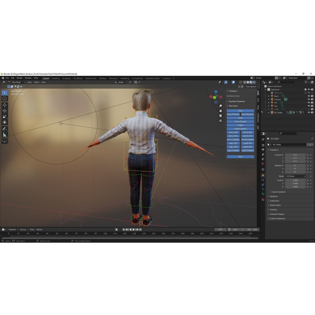 Classic Toon Guy 3D Model – Cartoon Male, Rigged Low-Poly Asset, FBX - View 21