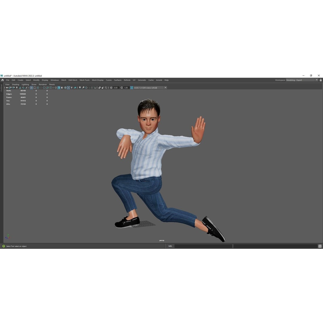 Classic Toon Guy 3D Model – Cartoon Male, Rigged Low-Poly Asset, FBX - View 23