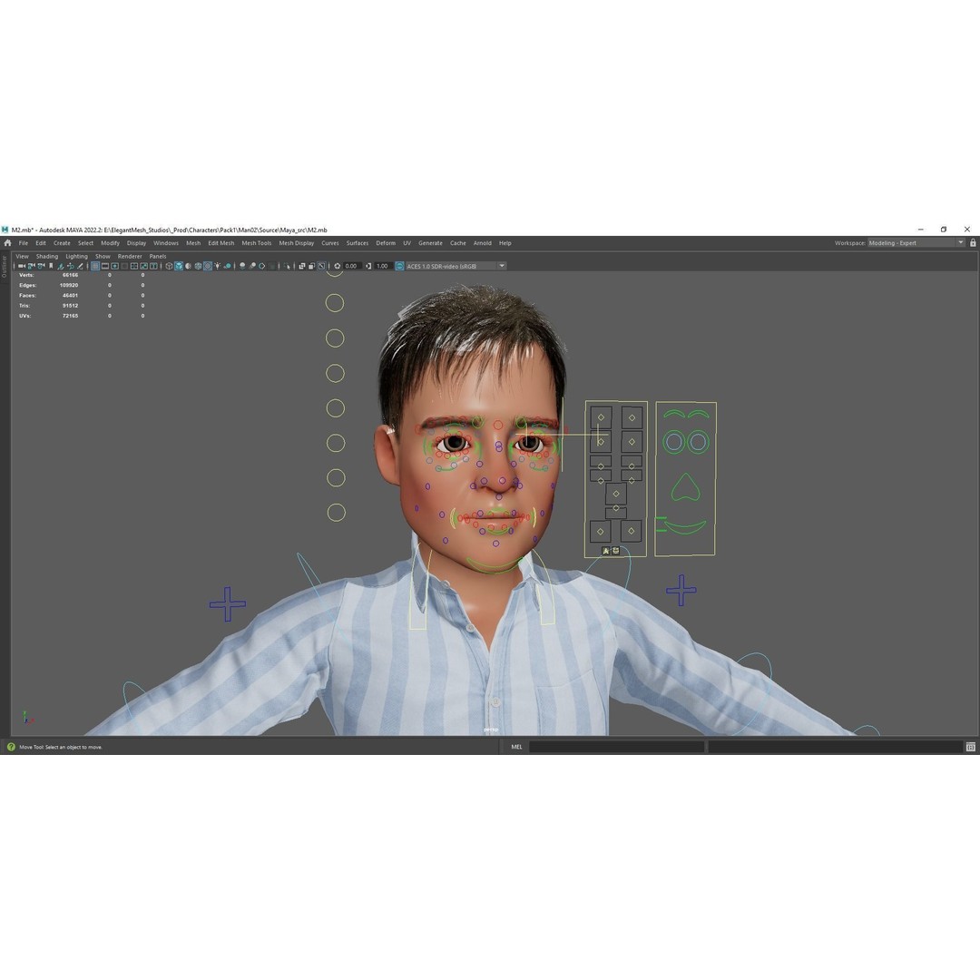 Classic Toon Guy 3D Model – Cartoon Male, Rigged Low-Poly Asset, FBX - View 24