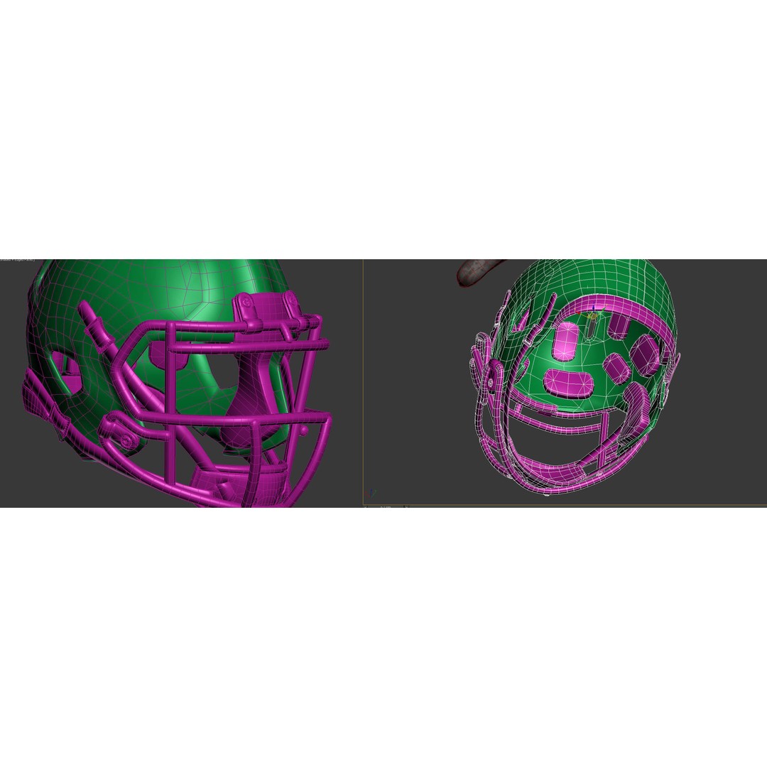 Animated American Football Player 3D Model – Low Poly Game Asset, FBX - View 12