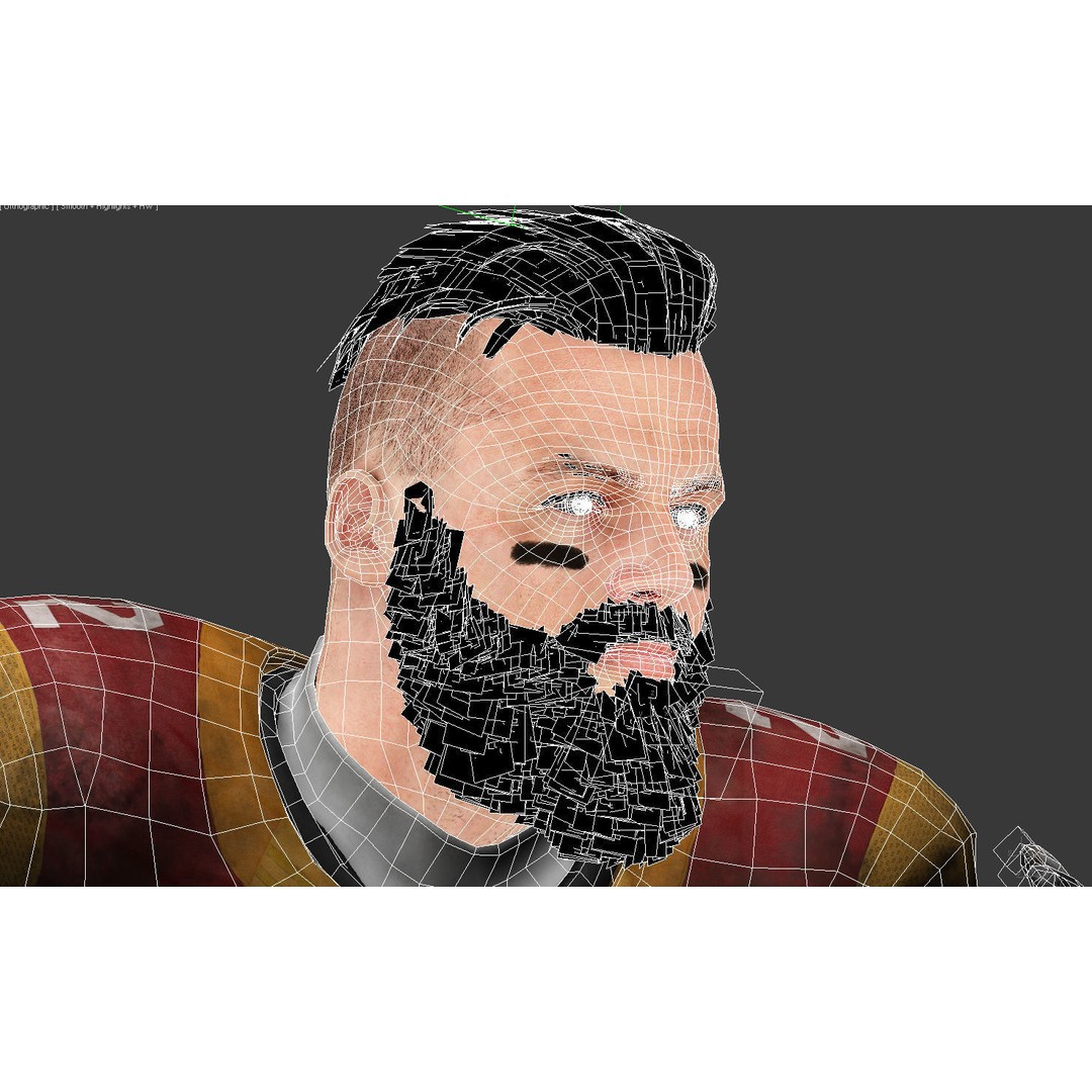 Animated American Football Player 3D Model – Low Poly Game Asset, FBX - View 16