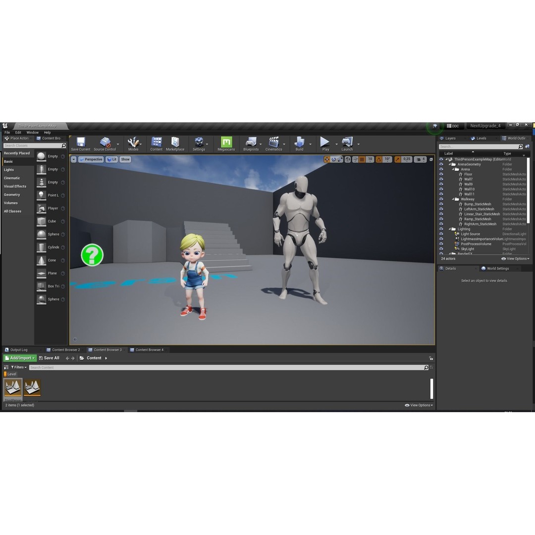 Sister Cartoon Girl 3D Model – Rigged Low-Poly Character for Animation - View 37