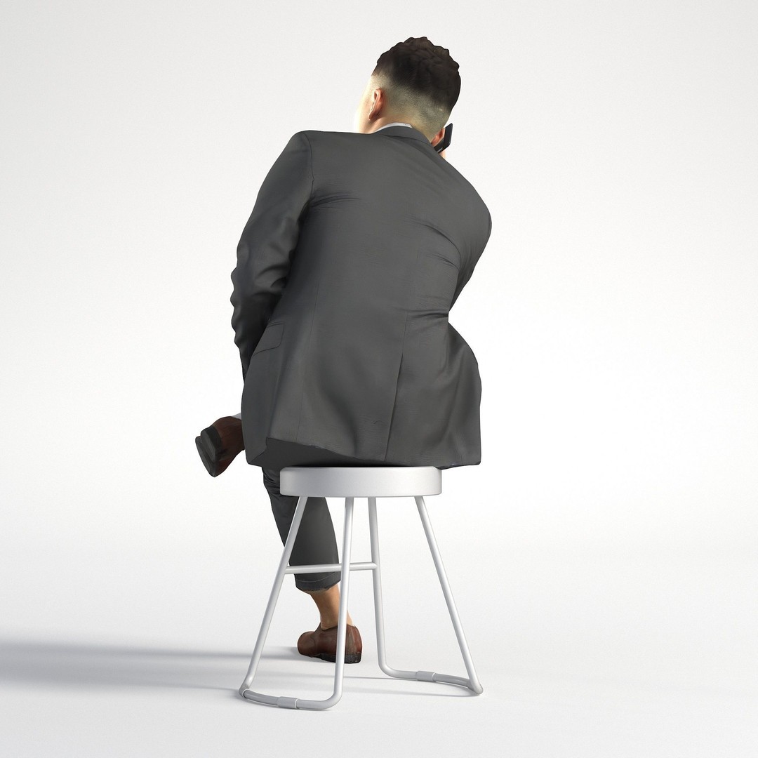 Asian Business Suit Character 3D Model – Low Poly, Game-Ready FBX - View 7