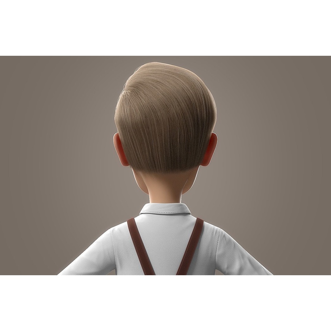Cartoon Old Man 3D Model – Rigged Character for Animation, FBX - View 13