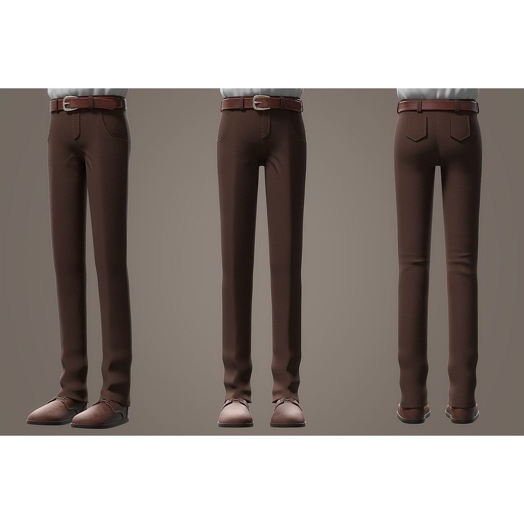 Cartoon Old Man 3D Model – Rigged Character for Animation, FBX - View 35