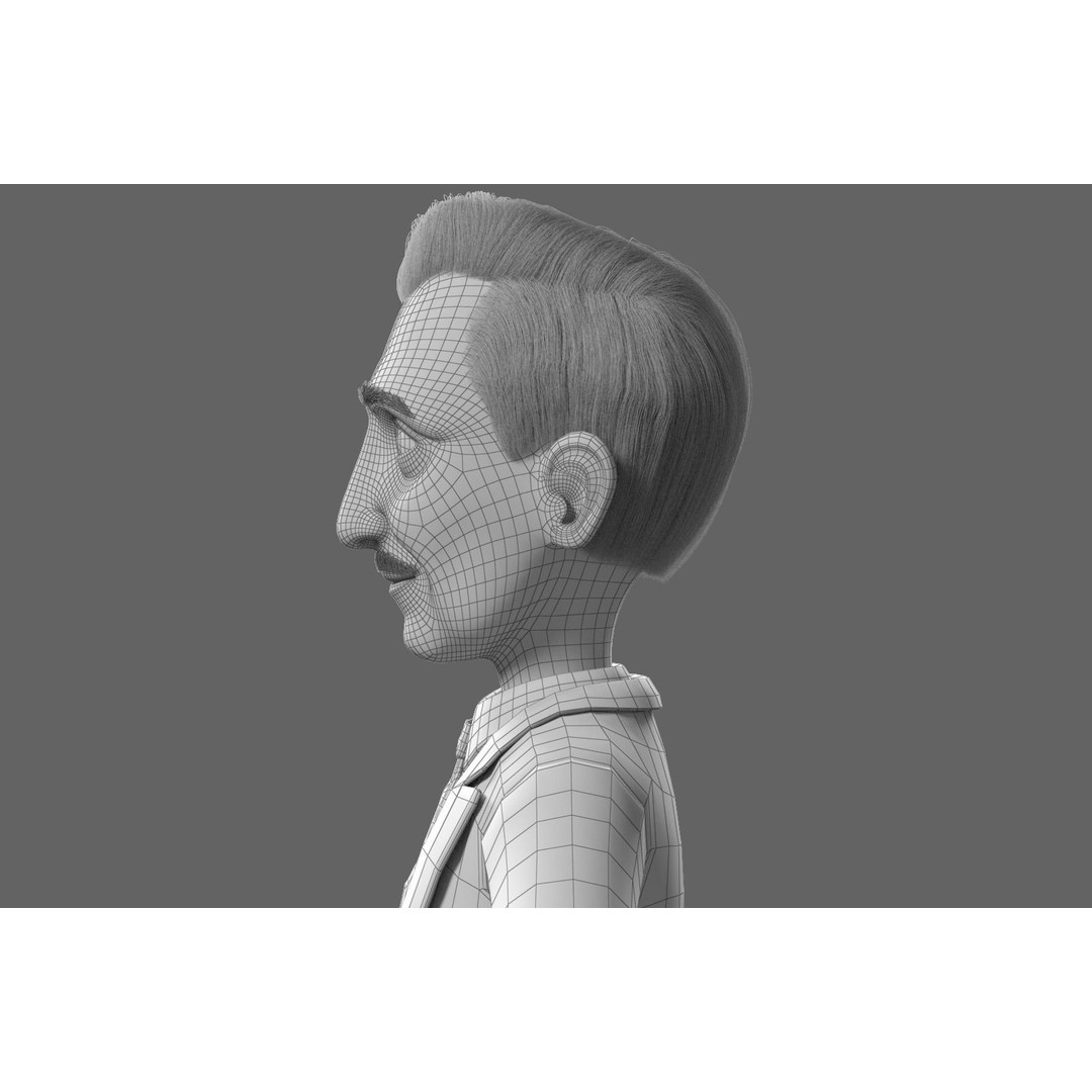 Cartoon Old Man 3D Model – Rigged Character for Animation, FBX - View 38