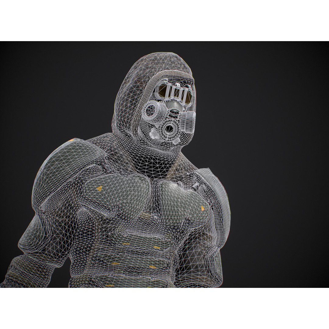 Armored Soldier 3D Model – Low Poly Sci-Fi Character, Rigged, PBR - View 20