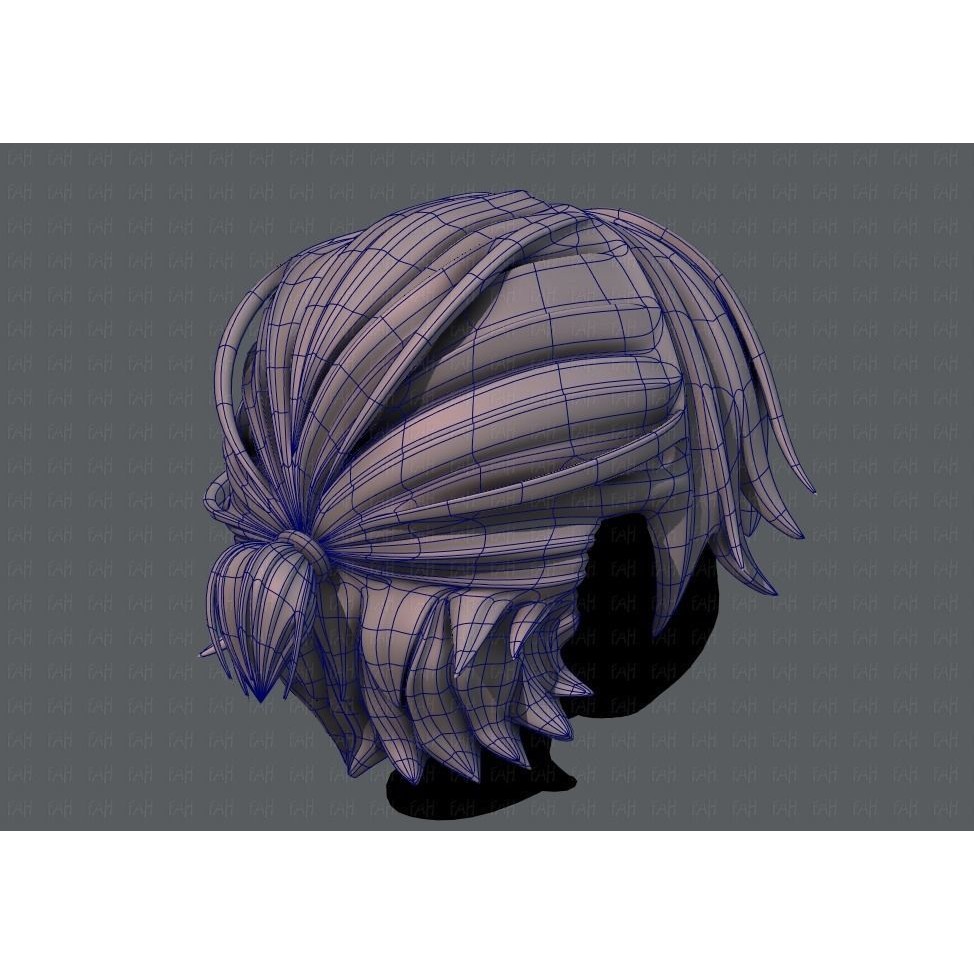 Boy Hair 3D Model – Low Poly Cartoon Hairstyle, FBX, Game Asset - View 14