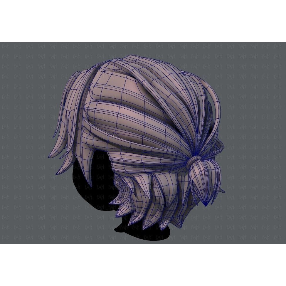 Boy Hair 3D Model – Low Poly Cartoon Hairstyle, FBX, Game Asset - View 16