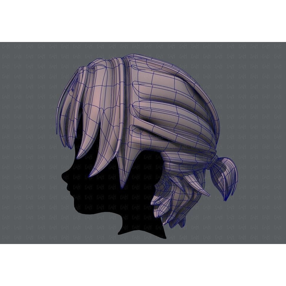 Boy Hair 3D Model – Low Poly Cartoon Hairstyle, FBX, Game Asset - View 17